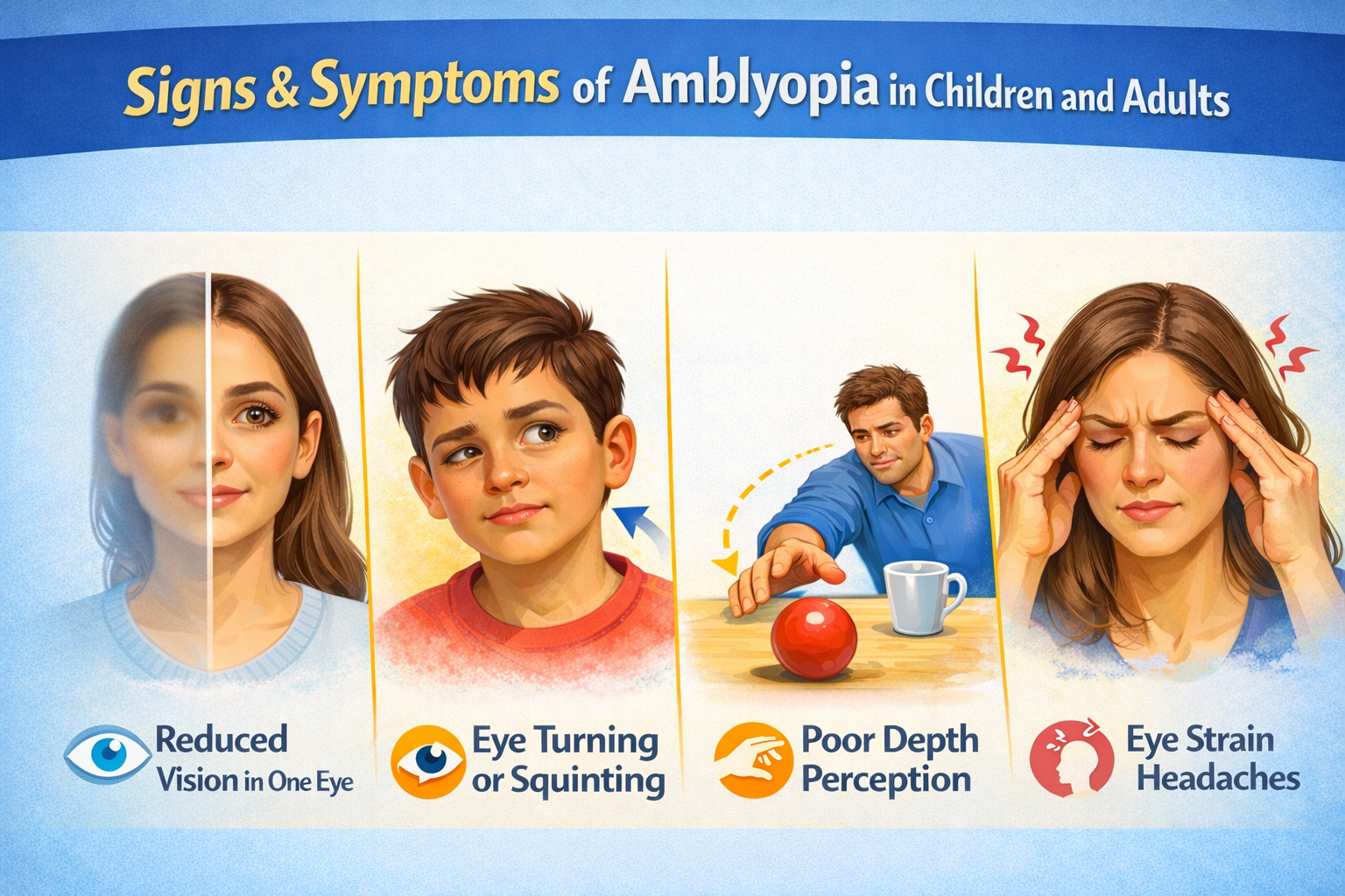 Sign of amblyopia